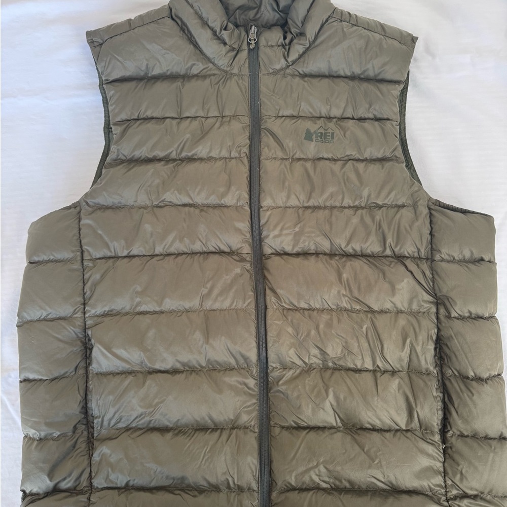 REI Men's Olive Puffer Vest